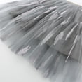 thumbnail image 4 of GYRATEDREAM Toddler Baby Girl Tutu Tulle Layered Ruffle Skirt Kids Sequin Birthday Ballet Dance Princess Cake Skirt Gray for 2-9 Years, 4 of 8