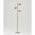thumbnail image 1 of Brightech Jacob Réglable 3 Lumière Arbre Lampadaire Poteau avec Lumières LED, Laiton, 1 of 11