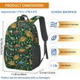 thumbnail image 3 of Monster Cartoon Truck Green Pattern 17" School Backpacks for Teens,Waterproof Oxford Fabric,S-Shape Padded Straps for School,Travel,Hiking,Camping, 3 of 6