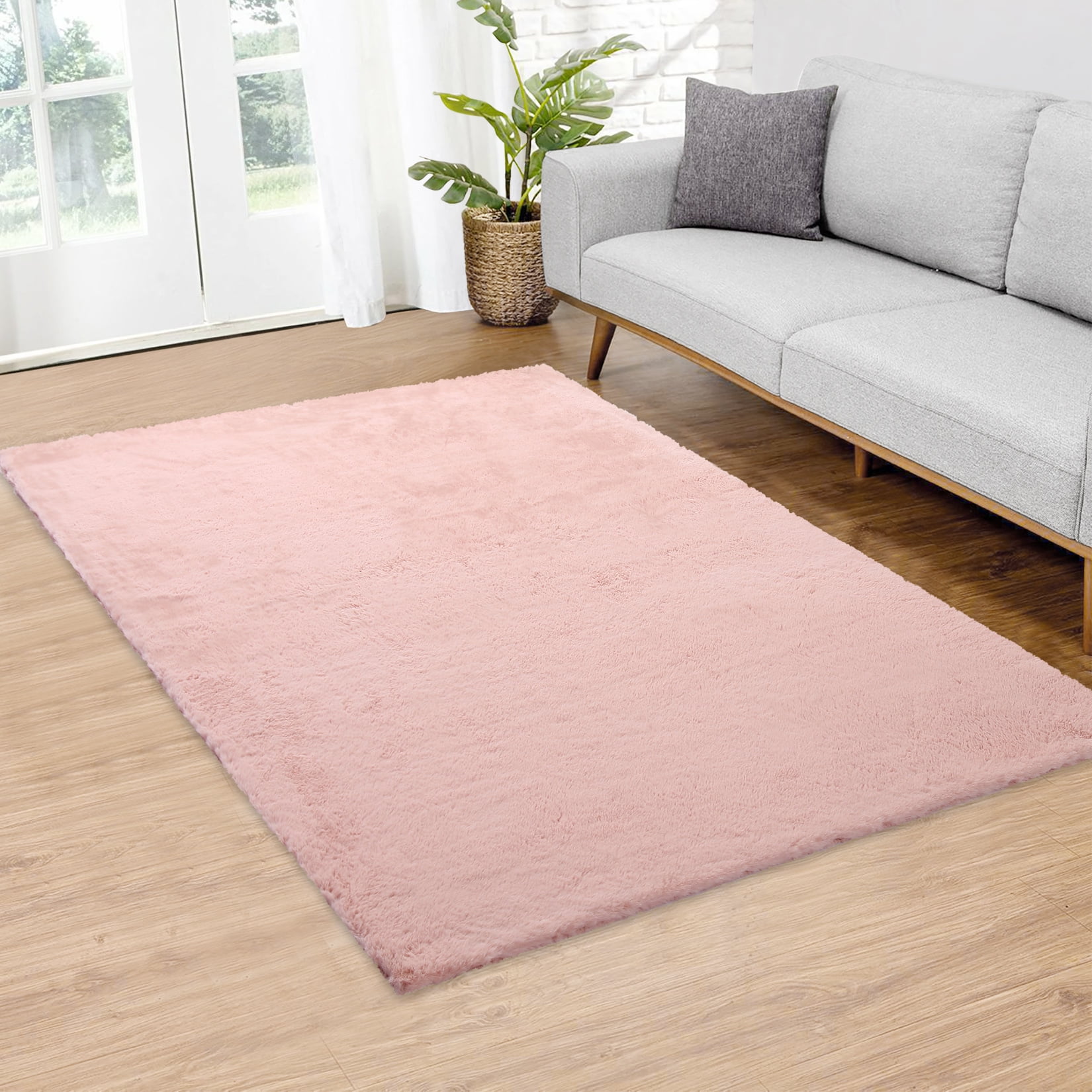 Kitsin Faux Rabbit Fur Area Rug Soft Chair Er Fuzzy Thick Carpet Mat For Bedroom Sofa Living Room Com