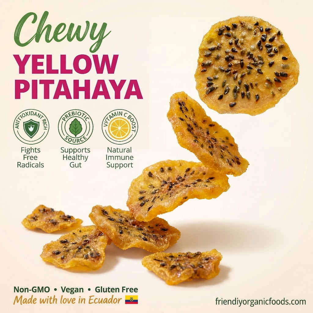 Friendly Organic Foods Dried Dragon Fruit - Pitahaya, 5.29 Oz, Healthy Snack