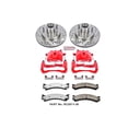 thumbnail image 1 of Power Stop Kc207136 Brake Kit 1-Click Brake Kit Z36 Extreme Carbon Fiber Ceramic Brake Pads Cross-Drilled And Slotted Rotor With Rotor/ Brake Pad/ Powder Coated Red Caliper/ Hardware, 1 of 2