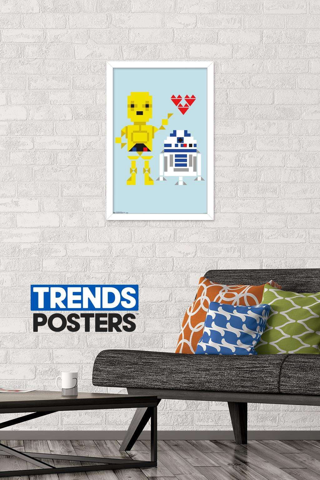 Star Wars: Saga - Droids Hearts Wall Poster, 14.725" x 22.375", Framed