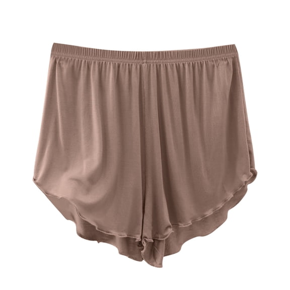 Modal Soft Lounge Shorts for Women Ruffle Elastic Waist Casual Sleepwear Lightweight Cozy Pajama Bottom