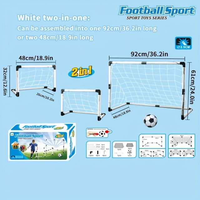 Portería De Fútbol De Plástico, Portería De Fútbol Portátil Para Reuniones Familiares, Porterías De Fútbol De Entrenamiento Para Patio Trasero