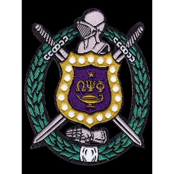 Omega Psi Phi Fraternity Shield Cotton 3'' Emblem Patch