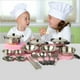 thumbnail image 1 of 20Pcs Stainless Steel Pots Pans Cookware Miniature Toy Pretend Play Kid, 1 of 9