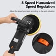 thumbnail image 4 of Sanding machine,Polisher Waxer 1400w Boat Rotary 8 Inch/6 Inch 8 Variable Boat Speed Rpm Handle 1400w 7 Buffer Polisher 7 Inch/6 Handle Car Speed Car Boat Waxer Handle 8 Speed Car Speed Car Buffer, 4 of 7