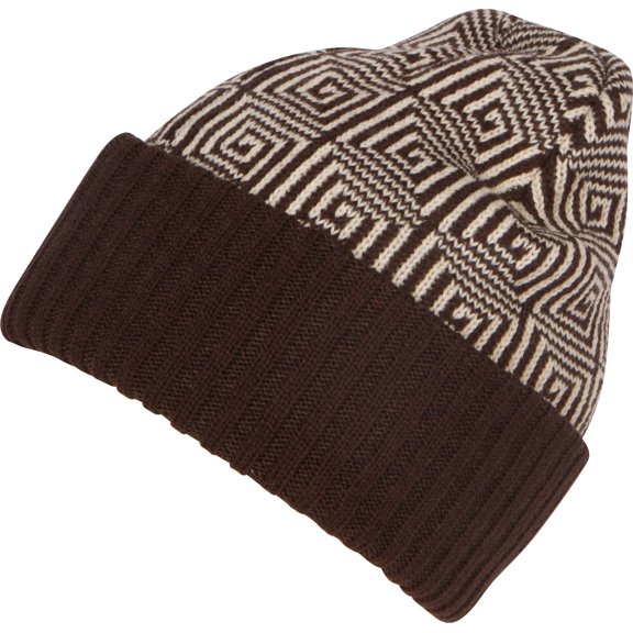 Sakkas Lucien Pattern Knit Cap Beanie Hat Warm Light Unisex - 1759-brown - One Size Regular