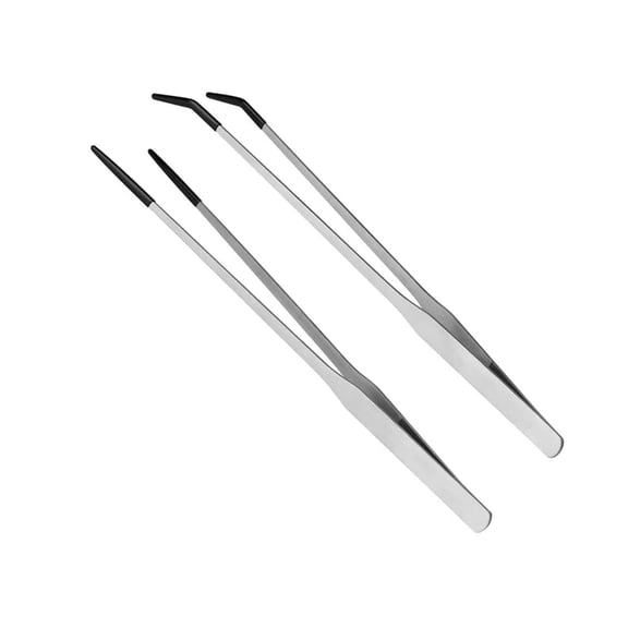 Precise Curved And Straight Feeding Tongs Long Tweezers WithC0rr0s10nResistant Steel Construction For Exotic Pet