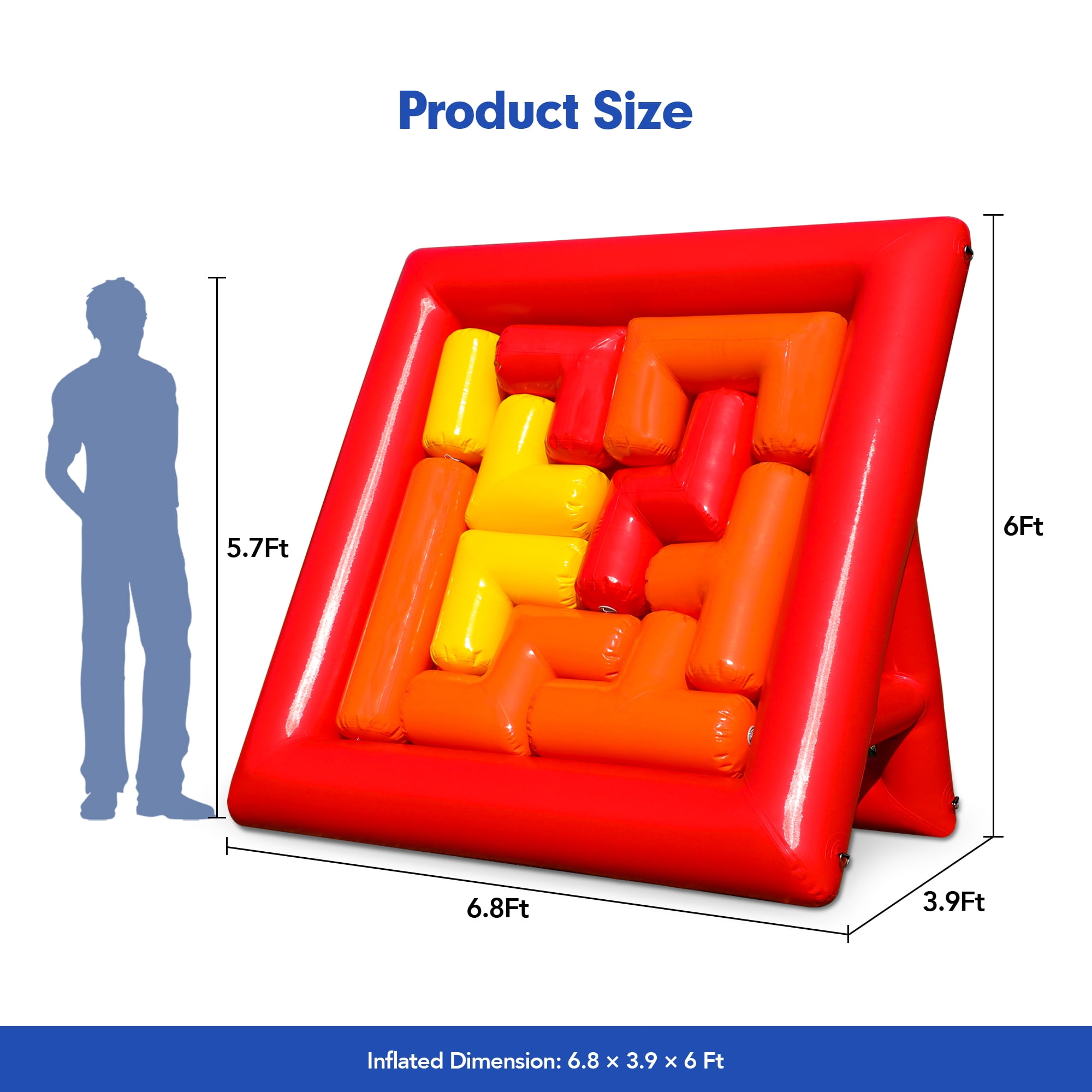 Wellcomer 7FT Inflatable Airtight PVC Puzzle Challenge , Competition Game for Events & Carnivals