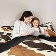 thumbnail image 5 of Feelyou Rustic Cow Print Full Size Comforter Sets, Farmhouse Highland Bull Bedding Comforter Set, Teens Kids Boys Girls Reversible Bedding Sets, Super Cozy Room Decor, 3pcs, 5 of 8