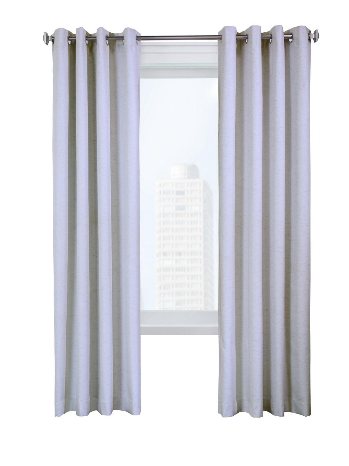 Loft Living Shanel Total Blackout Faux Linen Grommet Single Curtain Panel 52" x 95" in Sand
