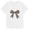 thumbnail image 3 of Tiijoy Toddler Girls Bow T-Shirt Casual Short Sleeve Round Neck T Shirt Tee, Sizes 1-13, 3 of 3