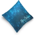 thumbnail image 5 of GZHJMY Blue Christmas Snowflake Throw Pillow Cover 18 x 18 Inch, Soft Square Cushion Case for Home Couch Sofa Bedroom Car Farmhouse Decor Home Decor, 5 of 7