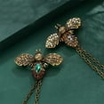 thumbnail image 4 of Vintage Honey Bee Brooch Pins For Women Men Cz Crystal Animal Insect Honeybee Lapel Pin Badge Dainty Hanging Tassel Chains Collar Shirt Corsage Hat Scarf Tie Accessories Fashion Birthday Jewelry Gift, 4 of 11