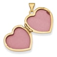 thumbnail image 2 of 14k Yellow Gold Polished Holds 2 photos Domed Love Heart Locket 23.7x18.7mm Wide Locket Necklace for Women, 2 of 3