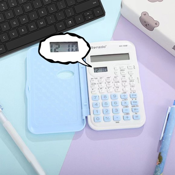 Fête du Canada Kcavykas Économies d'Automne, Essentiel pour la Maison, Calculatrice à Fonctions à Clapet Colorées Affichage de l'Heure pour Élèves du Primaire et du Secondaire Examen Spécial Ordinateur Mathématique Petit Mini Portable