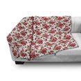 thumbnail image 3 of Cranberry Soft Flannel Fleece Throw Blanket, Childish Fruit Branches Kids Nursery Foliage Harvest Cartoon Style, Cozy Plush for Indoor and Outdoor Use, 70" x 90", Fern Green Red White, by Ambesonne, 3 of 6