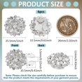 thumbnail image 2 of 6Pcs Alloy Snap Bottons with Glass Flower Clear 25.5x11mm Hole: 10.5x5.5mm, 2 of 9
