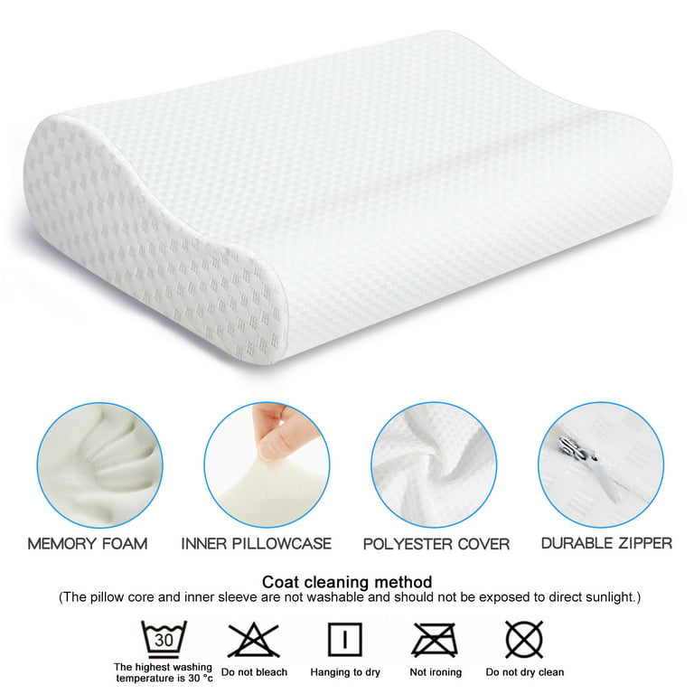 POWER OF NATURE Memory Foam Pillow Cervical Contour Orthopedic Pillow Wavy  Sleeping Bed Pillow Relief Neck & Shoulder Pain Ergonomic for