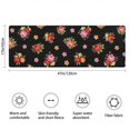 thumbnail image 3 of Pioneer Flower Floral Print Pattern Bathroom Rugs Mat, Non Slip Microfiber Bathroom Rug with Rubber Backing, Soft Mats for Bathroom Floor Tub Shower, 17"x47", 3 of 5