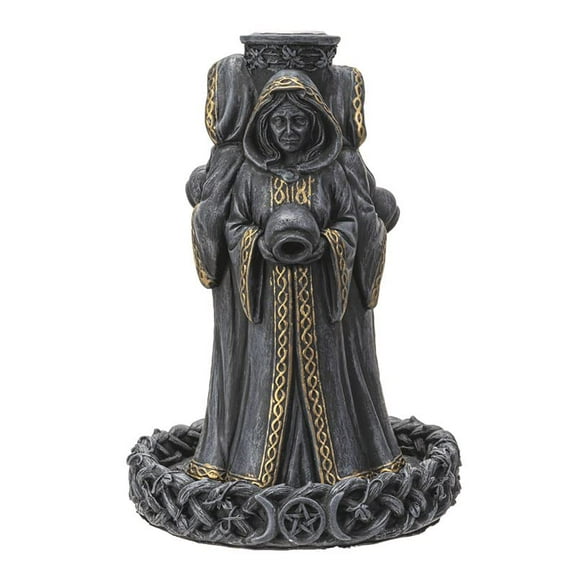 Pacific Giftware Mother Maiden Crone Backflow Incense Burner, 9.25-inch Height, Cold Cast Resin