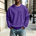 thumbnail image 2 of Men's Pocket Sweatshirt Crew Neck Long Sleeve Chest Pocket Relaxed Fit Soft Casual Pullover Sweatshirt, 2 of 6