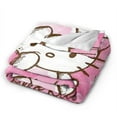 thumbnail image 3 of Hello Kitty Throw Blanket, Cozy Flannel Blankets For Boys Girls, Super Soft Warm Blanket For Couch Sofa Bed, 3 of 9