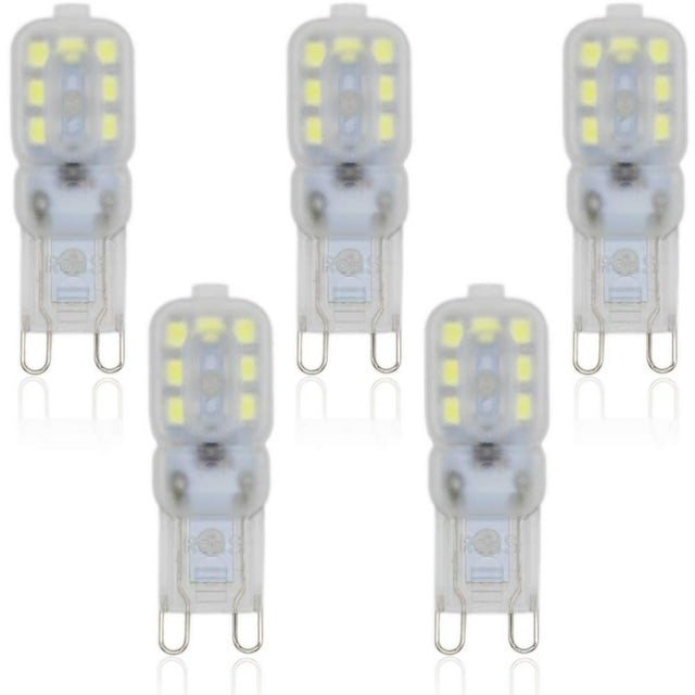 5 bombillas LED G9 14-SMD 2835 de 2,5 vatios, 110 V, no regulables, equivalentes a bombillas LED halógenas de 20 W