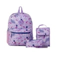 thumbnail image 1 of Jetstream 4pcs Full School Day Backpack set, Purple Unicorns, 1 of 3