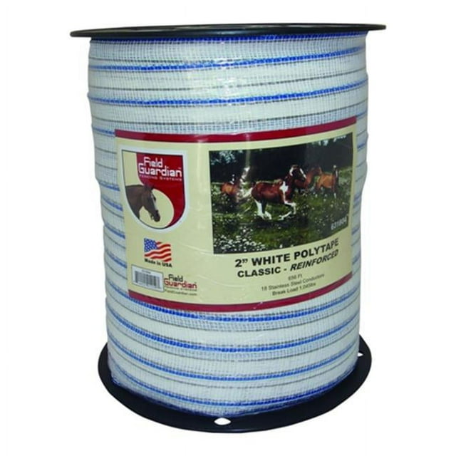 Field Guardian 631804 2 in. White Polytape - Classic Reinforced