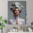 thumbnail image 4 of Qisvanset Money Crown Woman Fashion Poster Canvas Print 15.75x11.81 Inches, 4 of 8
