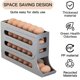 thumbnail image 4 of Bandeja para huevos con ruedas automática para dispensador de huevos, ahorra espacio en el refrigerador, tiene capacidad para 28 huevos simultáneamente, funciona en el refrigerador, la cocina, los, 4 of 7