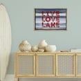 thumbnail image 3 of Stupell Industries Live Love Lake Striped Nautical & Beach Painting Brown Floater Framed Canvas Art Print Wall Art, 31 x 21, 3 of 10