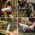 thumbnail image 4 of Plys Full Tang Camping Hunting Knife with Nylon Sheath, Fixed Blade Outdoor Knives, Stainless Steel Sharp Blade, 4 of 6