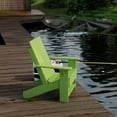 thumbnail image 3 of Wildridge Contemporary Adirondack Chair, Lime Green - All-Weather Recycled Plastic Furniture for Patio, Deck, Lawn, 3 of 4