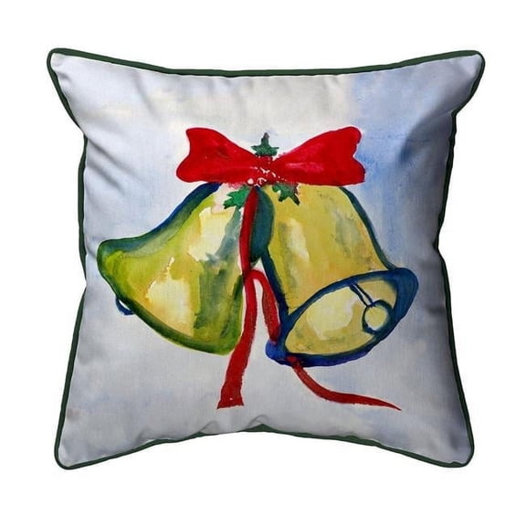 Betsy Drake ZP793 22 x 22 in. Christmas Bells Extra Large Zippered Pillow