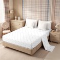 thumbnail image 4 of Meiyoeat Modern Pinstripe 7-Piece Twin Bedding, Simple Straight Line Bedding Comforter Set, Beige White,Reversible, 4 of 6