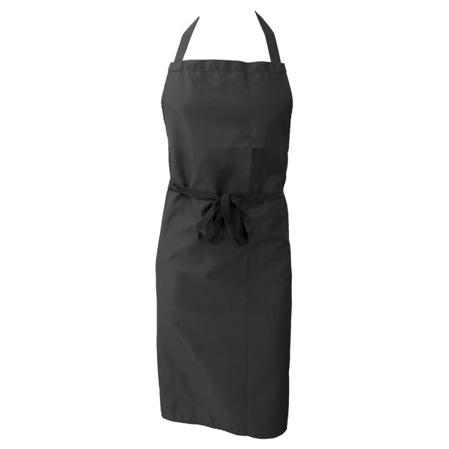 Dennys - Delantal de trabajo Modelo Economy Unisex (sin bolsillos) (Paquete de 2) (Negro)