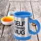 thumbnail image 3 of Taza agitadora eléctrica de acero inoxidable de 301-400 ml, taza de café automática para jugo de leche (azul), 3 of 5