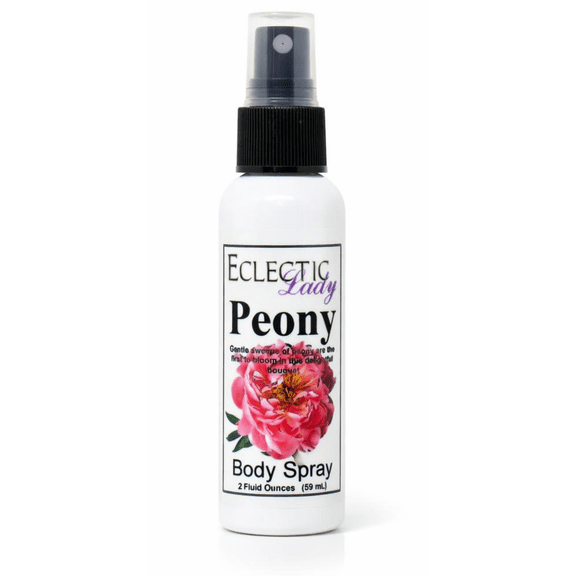 Peony Body Spray, Eclectic Lady, Hydrating Mist, Unisex, 2 oz