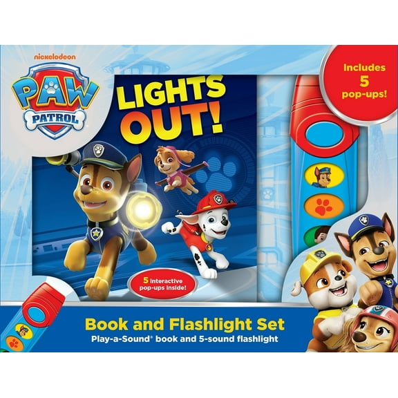 Nickelodeon Paw Patrol: Lights Out! Book and 5-Sound Flashlight Set, (Paperback)