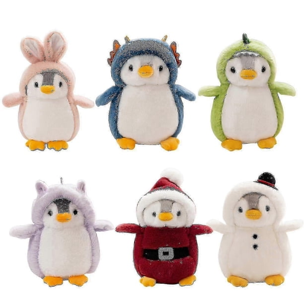 Christmas Penguin Plush Toys Cute Stuffed Cosplay Penguin Dino Rabbit Toy Doll Pillow Kids Girls Gift Soft Doll Christmas Gift