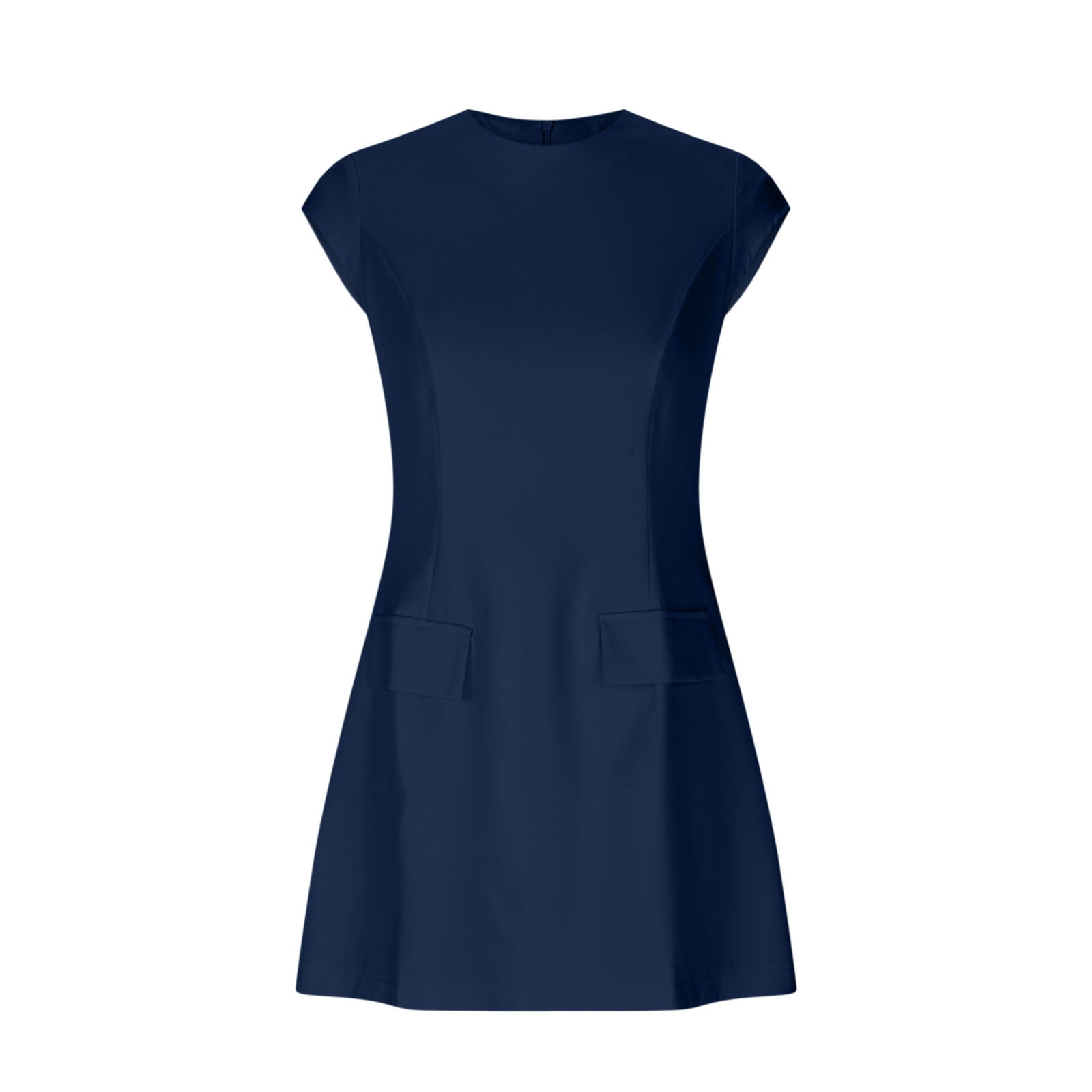 Hvot&aat Women's Wear to Work Dress Elegant Summer Cap Sleeve A Line Mini Dress for Office Lady Casual