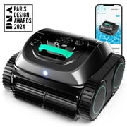 Restored   WYBOT C1 Robotic Pool Cleaner, 4-in-1 Cordless Pool Vacuum for Inground and Above Ground Pools up to 1,614 Sq.ft, 150-Min Runtime, Wall & Waterline Cleaning B Grade