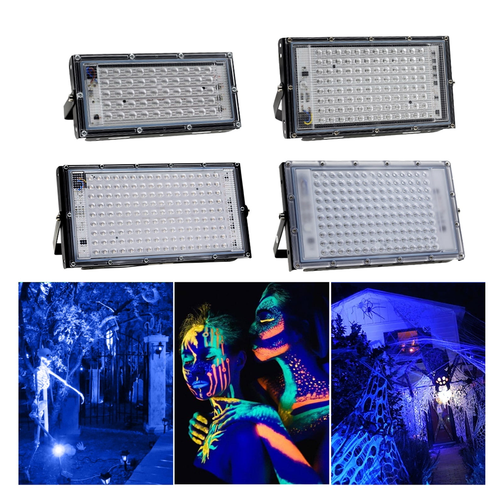 50W 100W 150W UV Flood Light 395nm 400nm Ultraviolet Fluorescent Sta Lamp For Bar Dance Party Blacklight