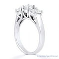thumbnail image 3 of Round Brilliant Cut Charles & Colvard Moissanite 3-Stone Engagement Ring in 14k White Gold, 3 of 5