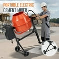 thumbnail image 5 of Jocisland 4.9 Cu.Ft. Electric Cement Mixer,375W Portable Wheelbarrow Concrete Mixing Machine with 140L Drum, 110V Motor for Mortar, Feed, and Stucco, 5 of 9