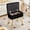 Black, variant on Alessing Vanity Stool Chair Ottoman with Storage, Sherpa Vanity Chair for Makeup Room, Rectangle Vanity Stools with Metal Legs, Soft Makeup Stool Footrest Footstools for Bedroom Living Room, Black